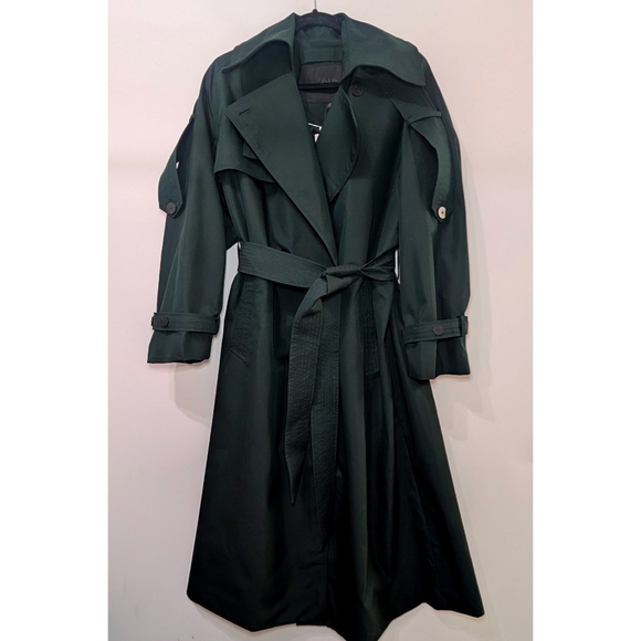 NEW ZARA OVERSIZED WATER REPELLENT TRENCH COAT ZW COLLECTION SIZE M - Picture 6 of 11